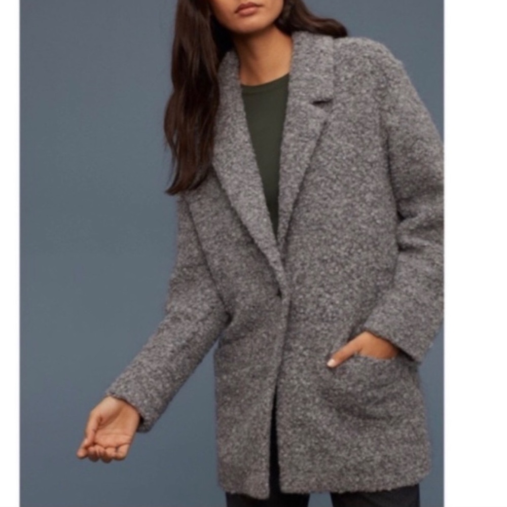 Aritzia Wilfred Sz S Gondry Coat Wool Alpaca Mohair Oversized Grey